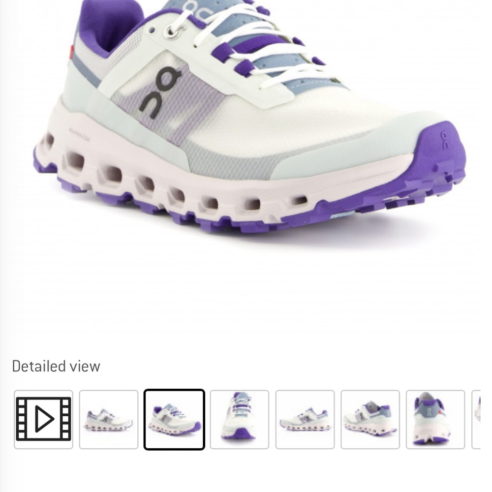 On Running Cloudnova Women's White & Purple Running Shoe - Picture 3 of 16
